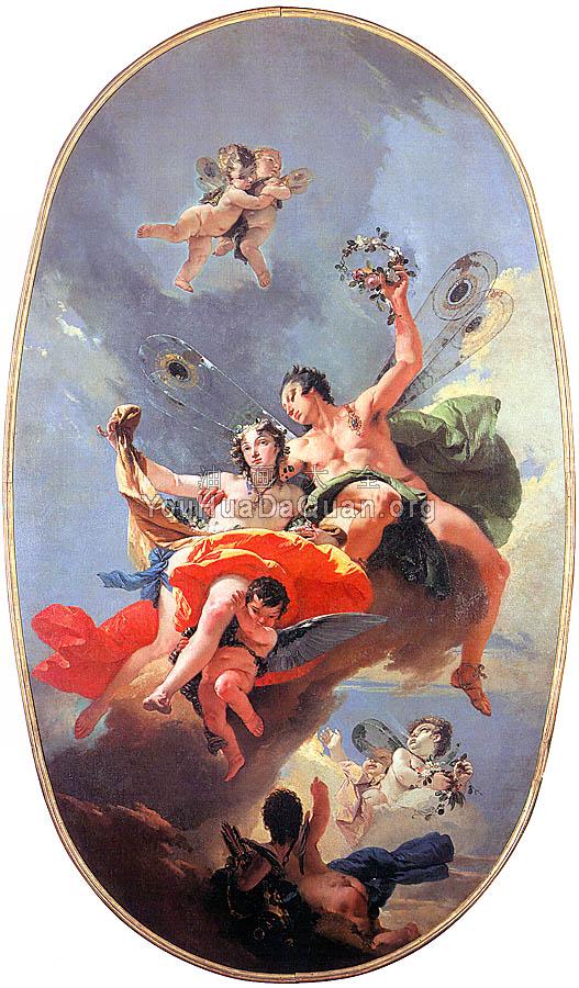 The Triumph of Zephyr and Flora - 乔瓦尼·巴蒂斯塔·提埃波罗